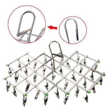 

35 Clothespins Clothes Pegs Windproof Laundry Hanger Collapsible Stainless Steel Hanging Rack Laundry Organizer