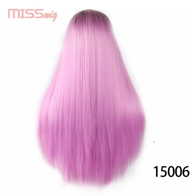 Miss wig синтетические волосы длинные прямые 60 см 300 г Черные Светлые красные парики на голову для женщин наращивание волос высокотемпературное волокно - Цвет: P1B/30