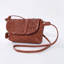 Vendange original design cowleather literature and art female leather handbag 8732