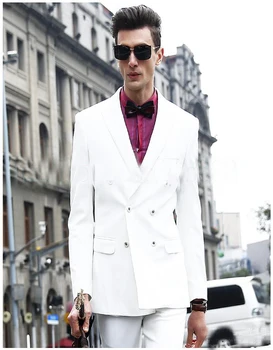 

2017 Mens Wedding Suits With Pants White Tuxedo Mens Fashion Wedding Suits Custom-made Groom Morning Suits ( Jacket+pants)