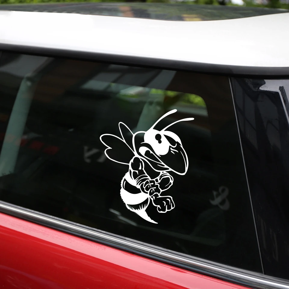 Cunymagos Animal Car Styling Funny Cartoon Attacking Bee Car Stickers And Decal Accessories 12.315CM  (7)