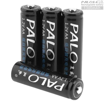 

PALO 4pcs 1.2V AA 1300mAh High Capacity Ni-MH Rechargeable Battery with Over-Current Protection for Toy / Mouse / Camera