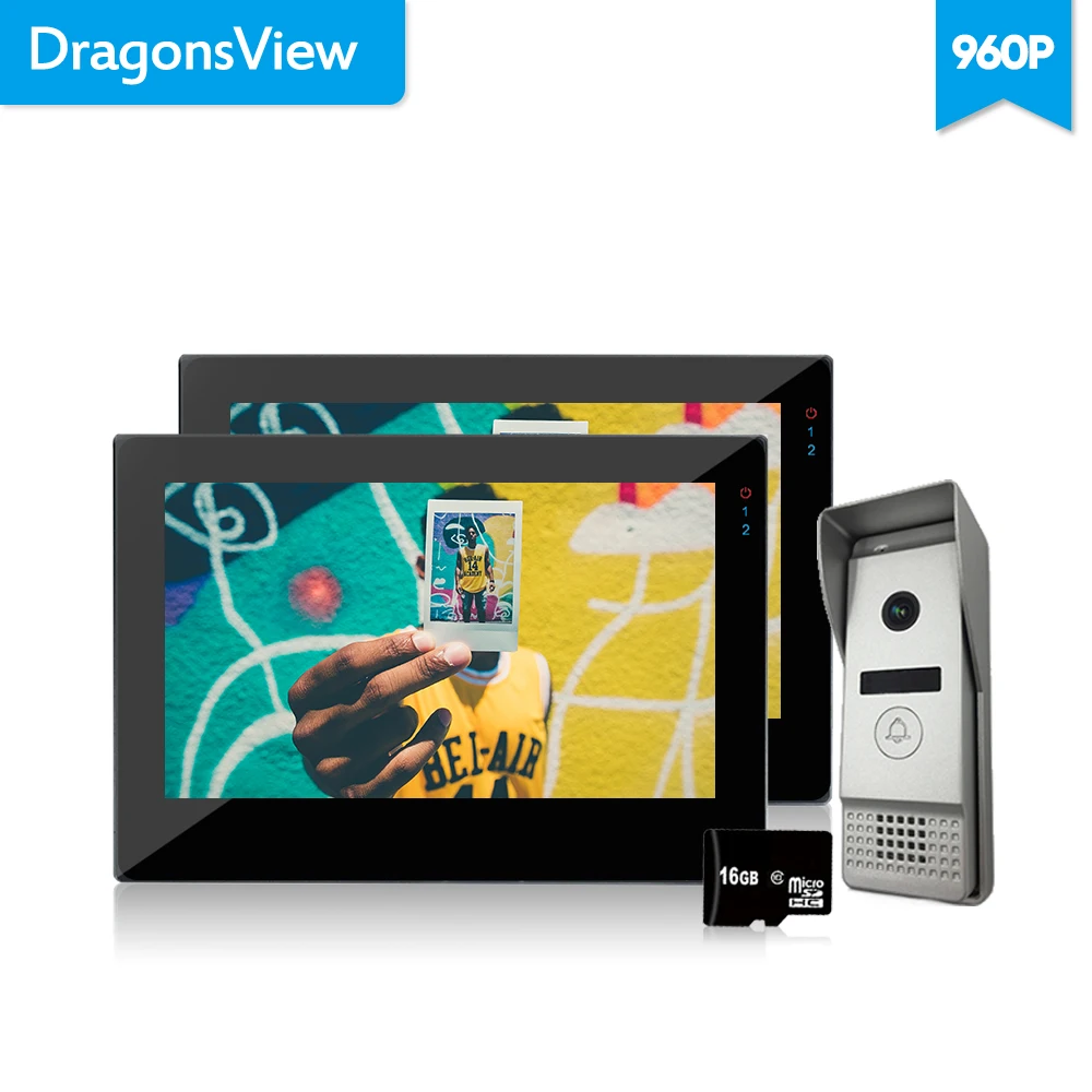 Видеодомофон Dragonsview проводной домофон с сенсорным экраном 1 3 МП 7 дюймов и 2