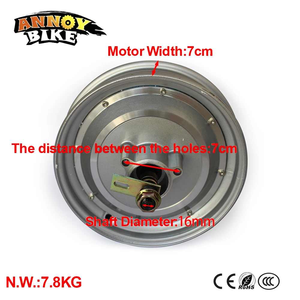 Clearance 10 Inch 48V 60v 72v Hub Motor 1000-2000W Hub Motor Kit With matched Controller For Electric Motorcycle DIY Green Car DIY Wheel 1