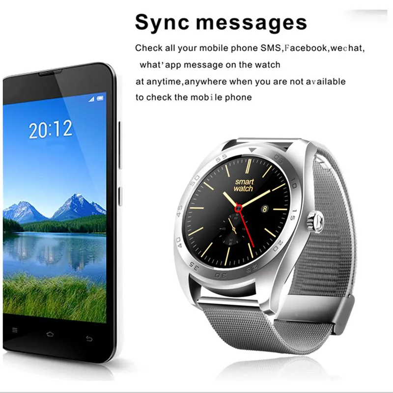 

Metal Band k89 smartwatch dynamic heart rate monitor 1.22 Inch IPS Round Screen Bluetooth Smart Watch For vivo huawei xiaomi