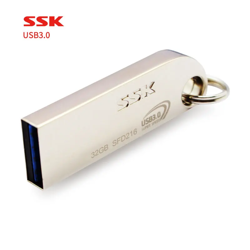 SSK SFD216 USB 3.0 flash drive 16GB 32GB 64GB 128GB 256GB Metal High-speed usb flash drive pen drive