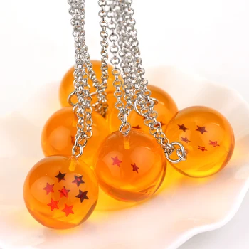

dongsheng Anime Dragon Ball 1-7 Stars PVC Figures Toys Pendant Necklaces Star Dragon Ball Z keyring Cartoon Fans Gift -30