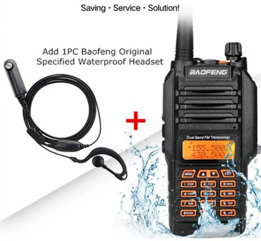2018 Upgrade BaoFeng UV-9R  Waterproof IP67 Dual Band 136-174/400-520MHz Ham Radio BF-UV 9R Baofeng 8W Walkie Talkie 10KM Range