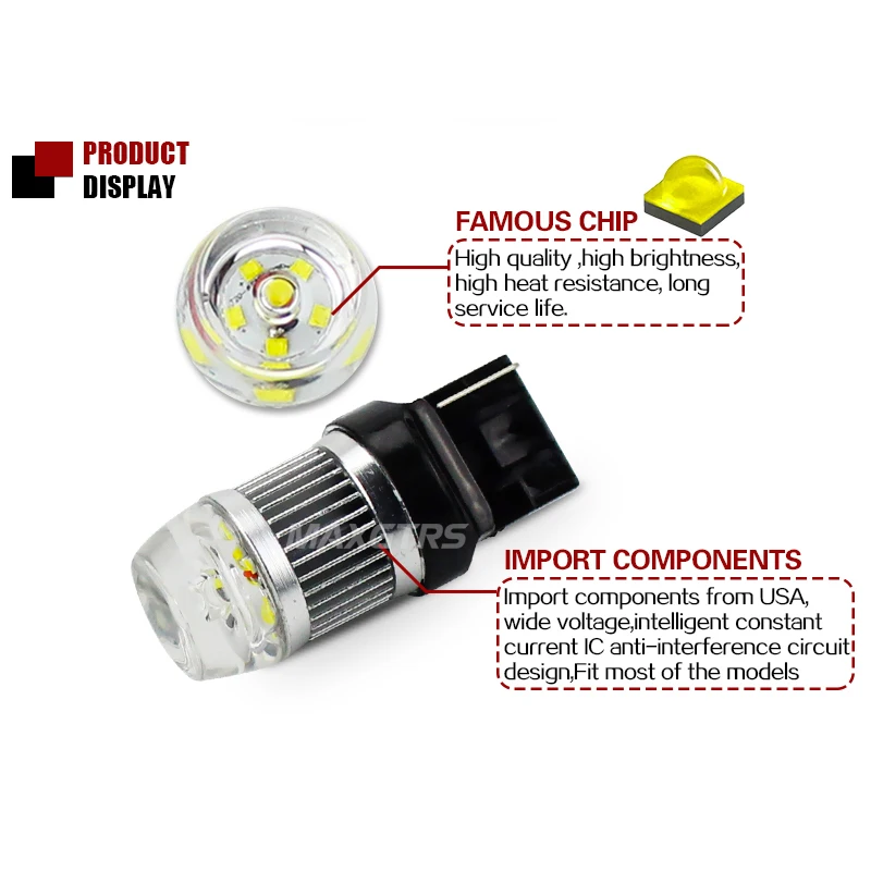 2x новое поступление W21W светодиодный фонарь заднего хода 800LM 30 Вт CREE Chip XBD T20 лампа WY21W 7440 задний тормозной светильник светодиодный стояночный фонарь белый