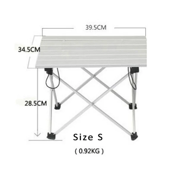 Размер L 68*45,8 см, алюминиевая складная посуда для кемпинга, рыбалки, стол с сумкой для пикника, пляжа - Цвет: Size S