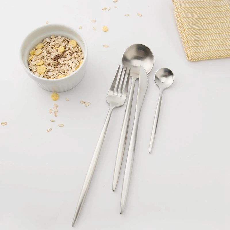 Xiaomi Maision Maxx набор посуды из нержавеющей стали, нож, ложка, вилка, чайная ложка, 4 комплекта посуды, Черное золото, лучший подарок