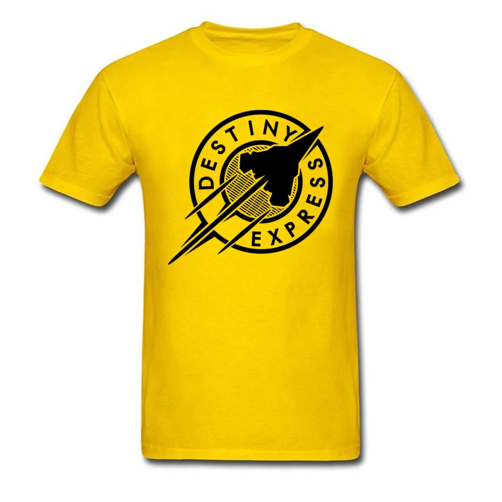 Printed T Shirt Wholesale O-Neck Destiny Express Pure Cotton Young Tops T Shirt Design Short Sleeve Tee Shirts Destiny Express yellow