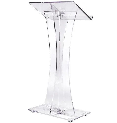 

modern office floor reception executive computer desk design furniture rostrum speaker table acrylic lectern logo customized