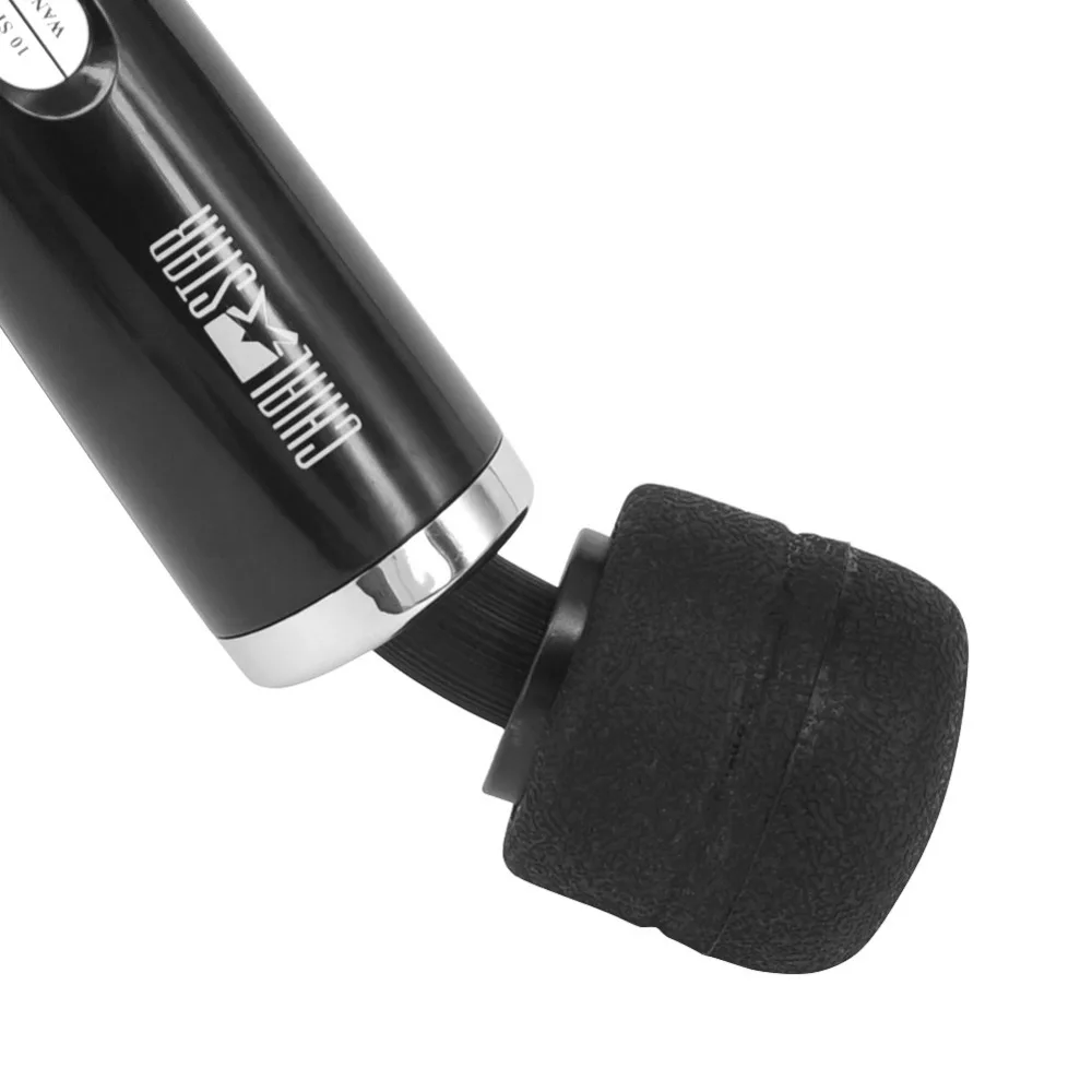  10 Speed Magic Wand Massager Silicone Head Powerful Vibrator G-spot AV Stick Full Body Massaging fo