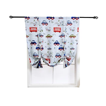 

Roman Curtains for Windows Best Home Decoration Cartoon Cars Blackout Curtains for Kids Room 117x160cm