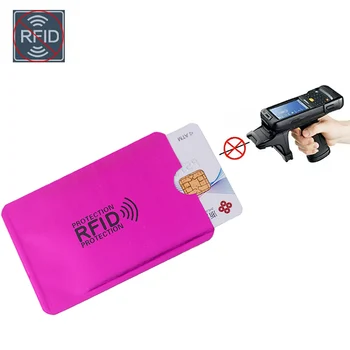 

Aluminium Metal Credit Anti Rfid Wallet Blocking Reader Lock Bank Card Holder ID Bank Card Case Business Protection Red Laser