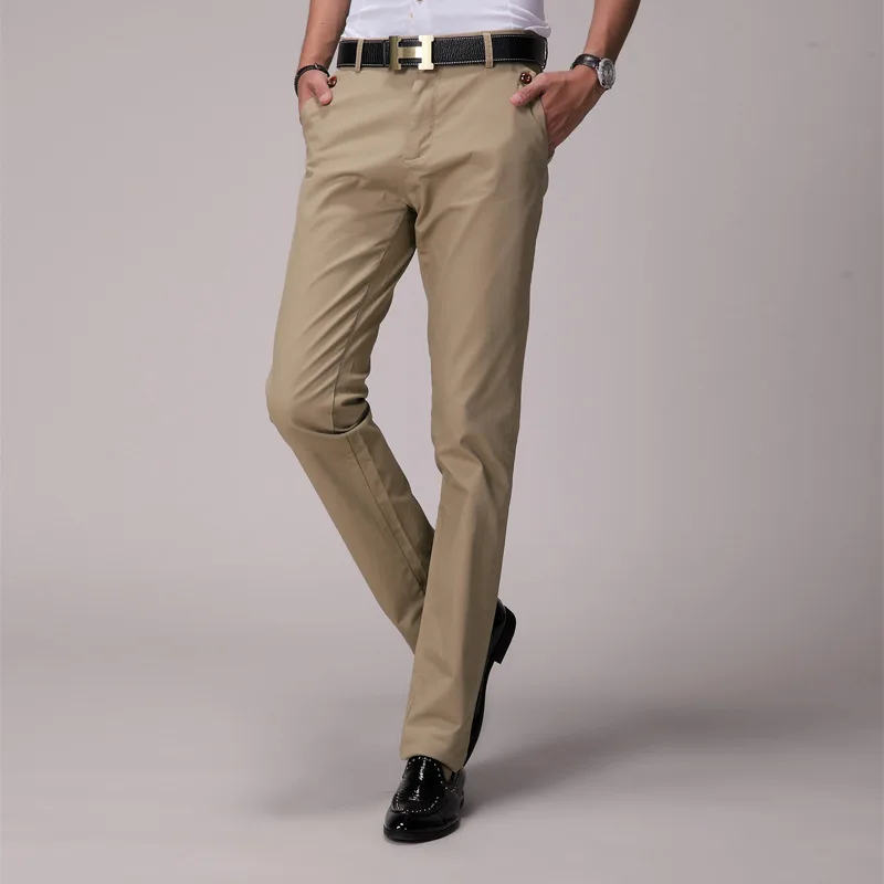 khaki pants long length