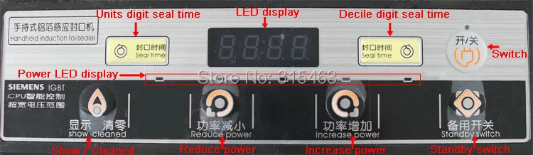 110 V/220 V ручной электромагнитный индукционный апарат для термосварки машина для крышка для бутылки крышка из алюминиевой фольги уплотнительная прокладка Размер 20-100 мм