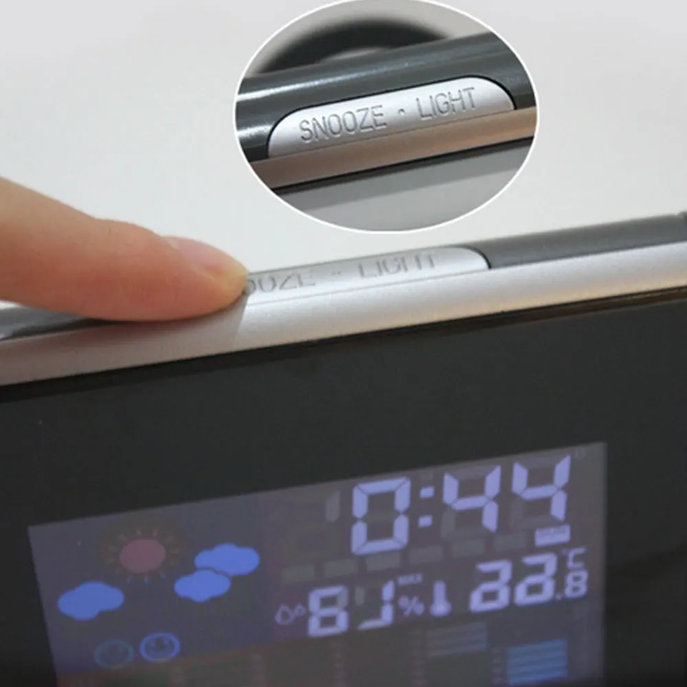 1 шт. цифровой будильник проекционный часы будильник часы со светодиодным дисплеем с диммером Регулируемый проектор двойной будильник для спальни