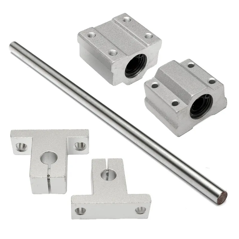 

8mm Dia Linear Ball Bearing Rail Guide Support 200mm Optical Axis Length 200mm HRC58-60 degree Bearing Rail