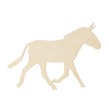 Необработанные дерева в форме лошади теги вырез деревянные фишки Ломтики для художественных промыслов украшения DIY Xmas декоры(цвет древесины