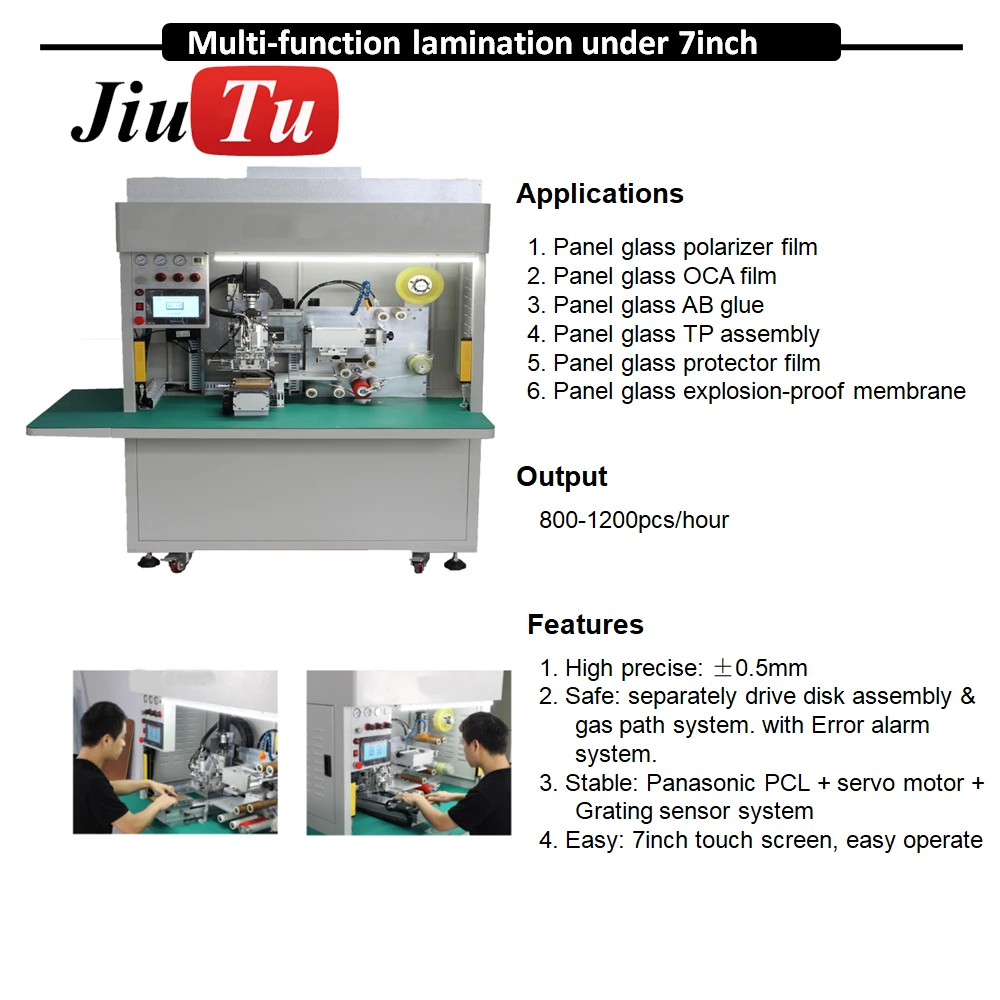 Jiutu автоматическая машина для ламинирования пленки ЖК-фронтальная стеклянная ОСА пленка поляризационная пленка для ремонта мобильных телефонов для iPad компьютеров