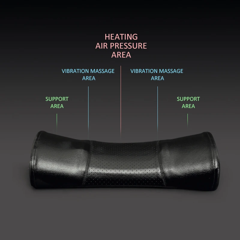 Electric Lumbar Massager Waist Back Pain Support Stretcher Traction Device Vibration Massage Machine Heating Relieve Pain