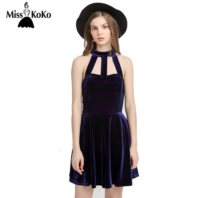 Deep Purple Halter Dress