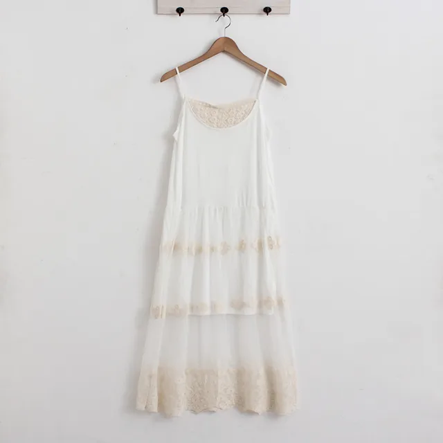 New Mori Spaghetti Strap Lace Tulle Underdress Women Petticoat New Mori Spaghetti Strap Lace Tulle Underdress Women Petticoat Sweet Summer Basic Dress