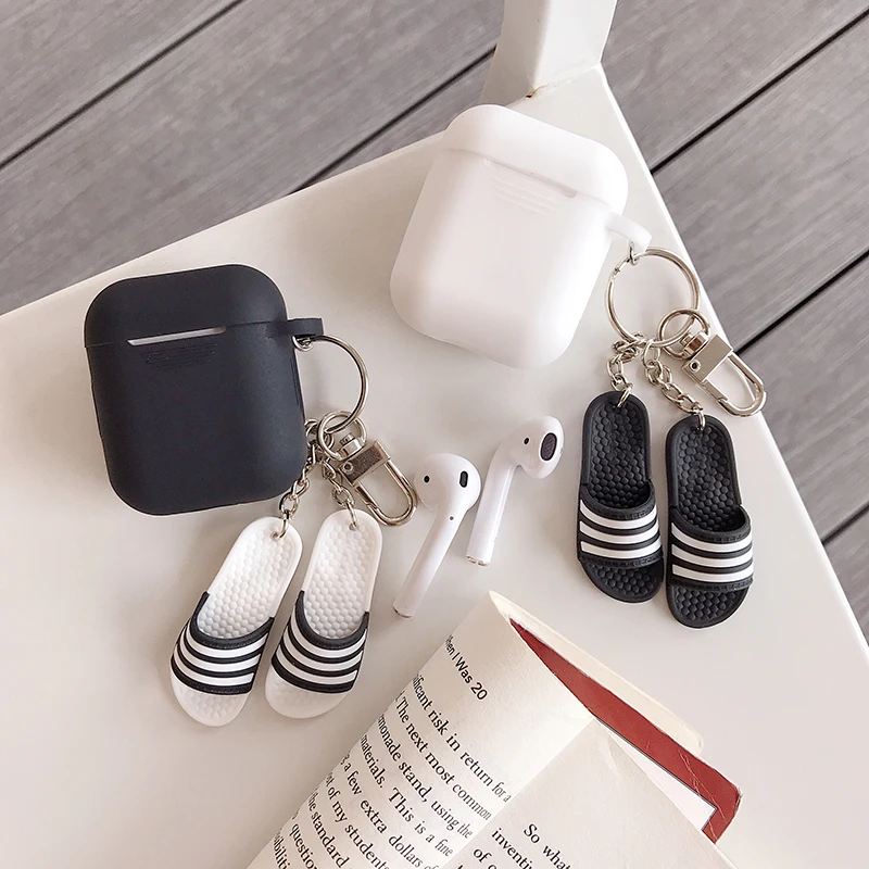 Популярный спортивный бренд 3D брелок в форме обуви силиконовый беспроводной чехол для зарядки наушников для Apple AirPods 1 2 Bluetooth коробка гарнитура крышка