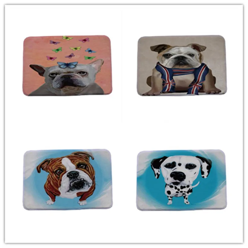 Cute Pug Spotty Dog Printing Carpet Stair Mats Anti-slip Floor Mat For Babies Animal Front Door Mat Bathroom Textiles Cute Pug Spotty Dog Printing Carpet Stair Mats Anti-slip Floor Mat For Babies Animal Front Door Mat Bathroom Textiles