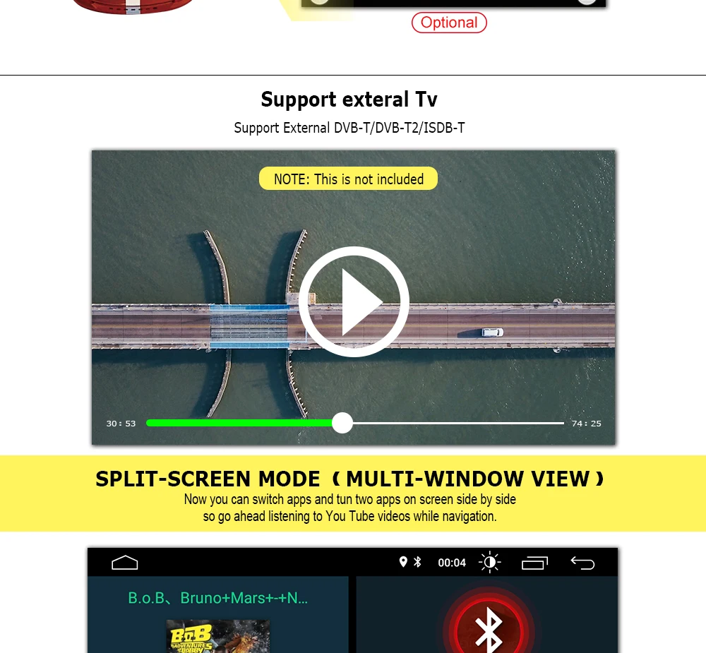 Perfect Android 9.0 Car Audio Stereo Player For Land Rover/Freelander 2 2007-2012 Wifi Radio FM Quad Cores Radio HDMI Multimedia GPS 11