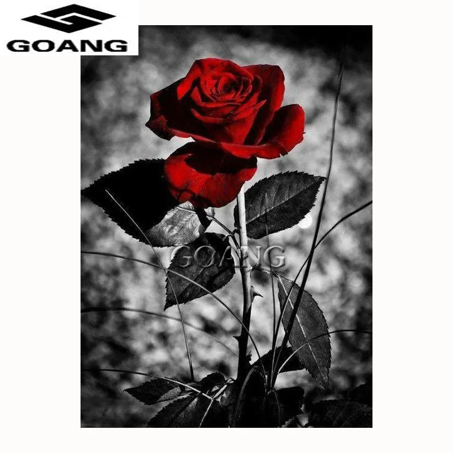 

DIY Diamond Embroidery red rose 5D Diamond Painting Cross Stitch Mosaic Pattern Full Square Rhinestone Home Decor