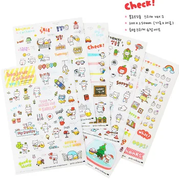 

6pcs kawaii Pig pvc Transparent Organizer Calendar Diary Book Planner Sticker Scrapbook Decoration Diary Sticker papeleria