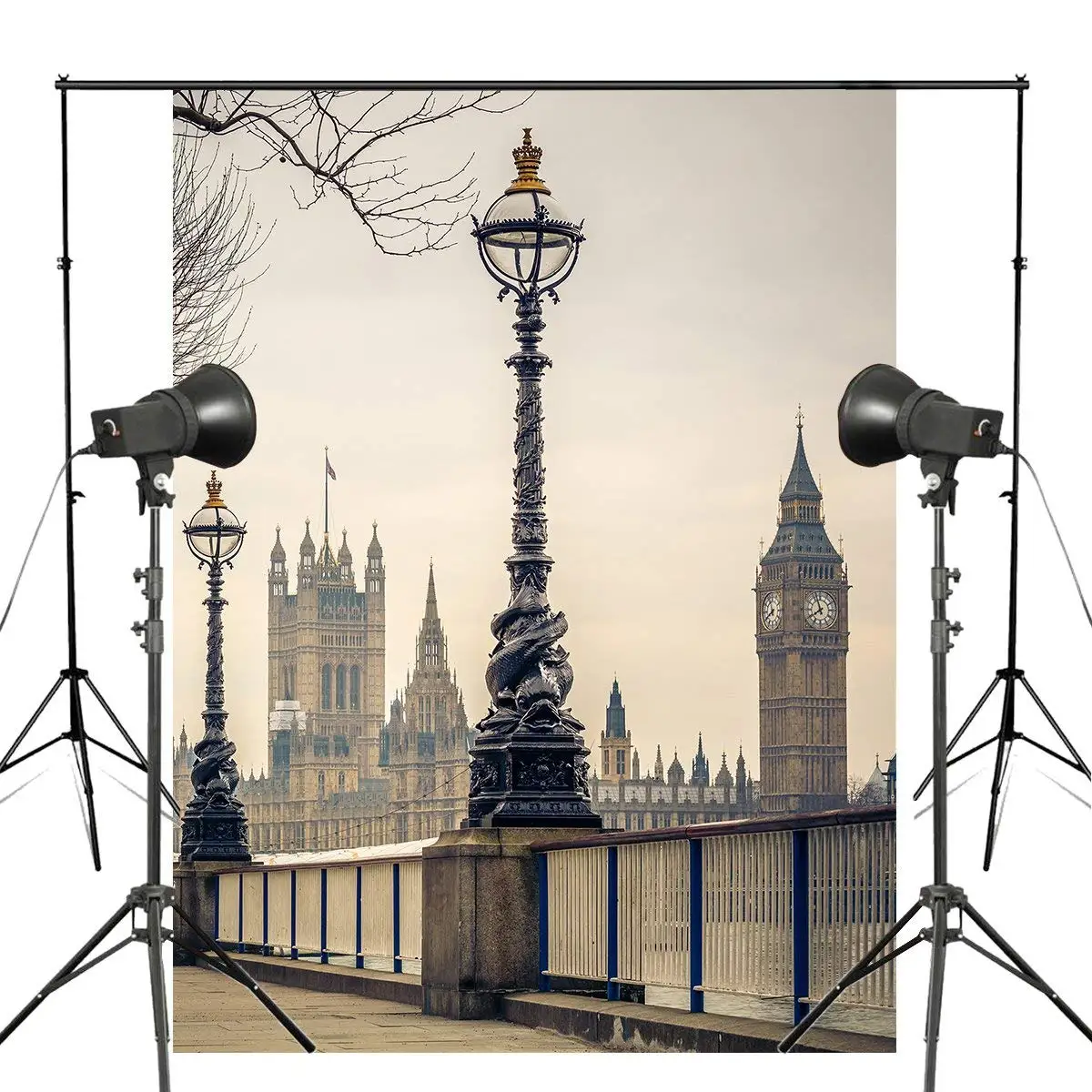 5x7ft Exquisite UK Big Ben Photography Background Westminster Abbey Backdrop Studio Props Wall London Architecture | Электроника