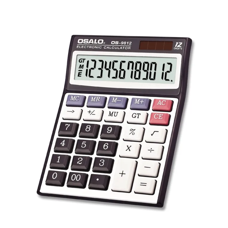 التخليص!!! سطح المكتب شاشة عرض كبيرة 12 الرقمية حاسبة المزدوج الطاقة الشمسية Calculadora مكتب الالكترونية ، طالب القرطاسية