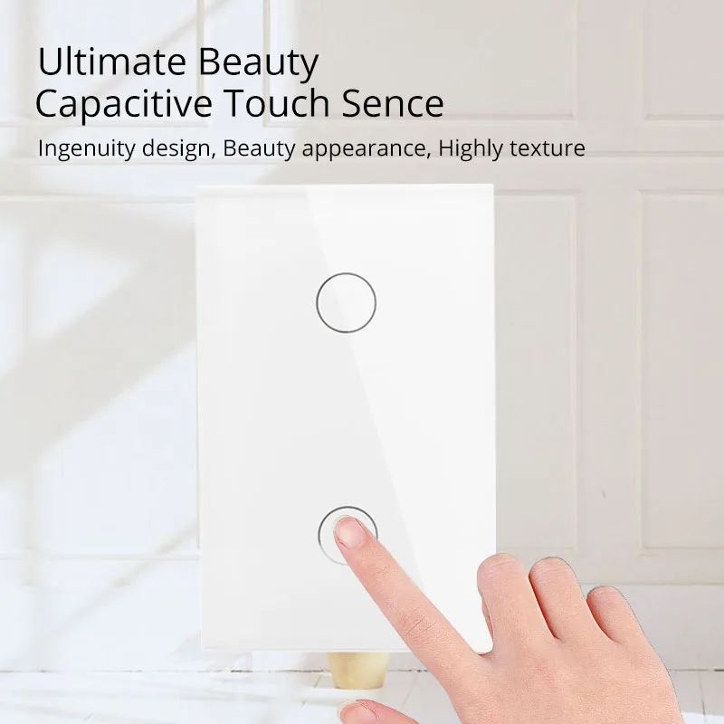  Wifi Smart Wall Touch Switch Glass Panel Mobile APP Remote Control No Hub Required work with Amazon - 32857299145