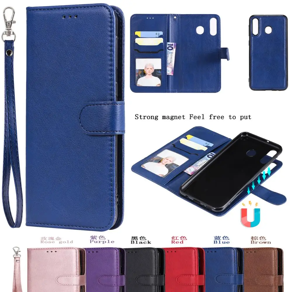 

For Samsung Galaxy A70 A50 A40 A30 A20 A10 With Card Pocket Detachable Cover For Samsung Galaxy M30 M20 M10 Magnetic Flip Case