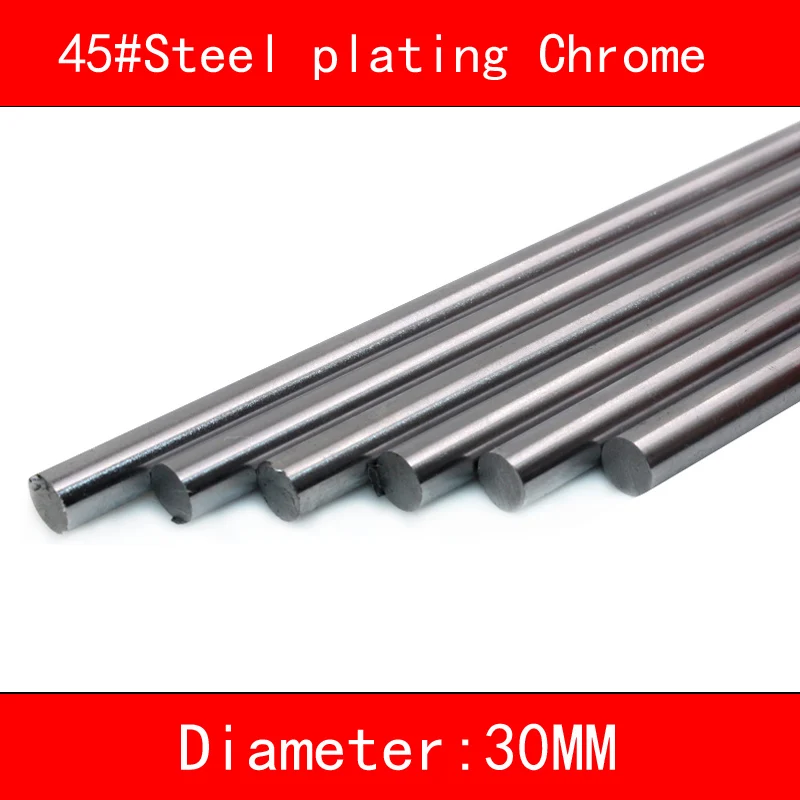 45# стальной Гальванизированный хромированный линейный вал диаметр 20 мм 30 мм длина 100 мм-500 мм 3D-принтер часть cnc линейный рельсовый вал