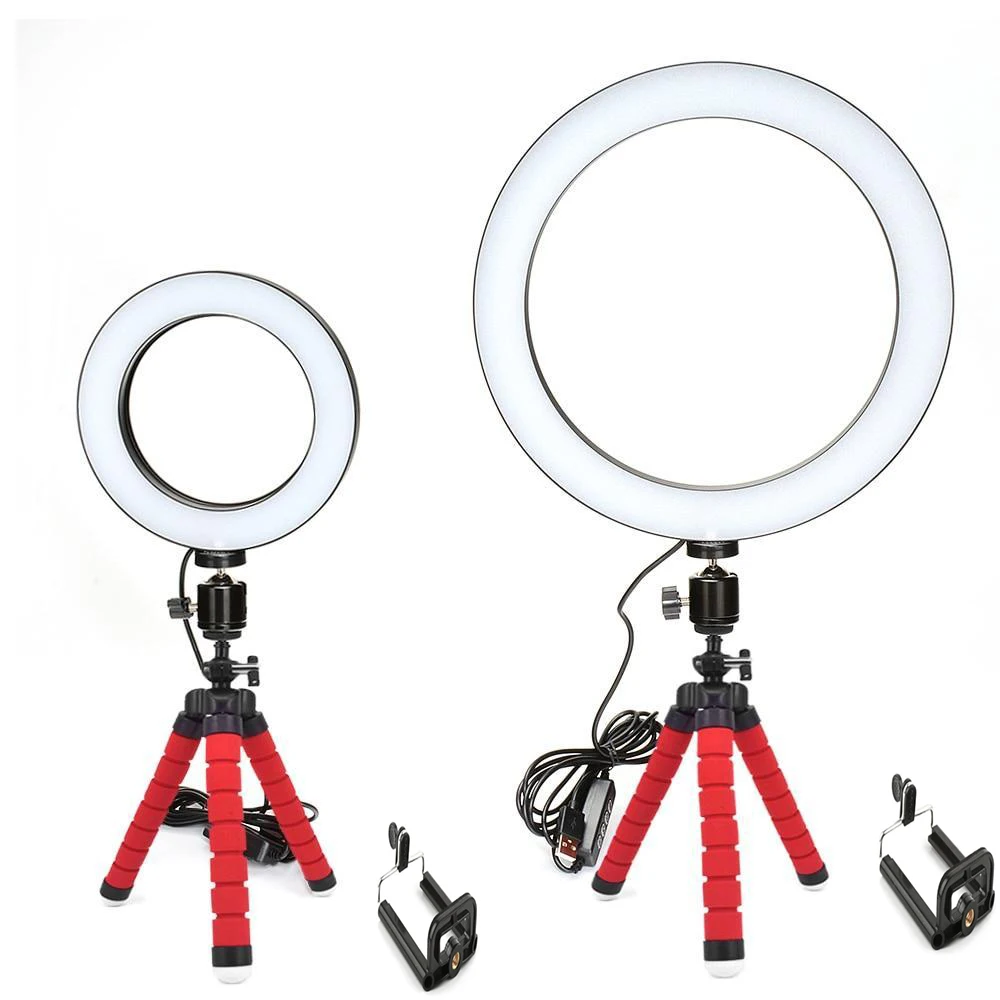 

10inch Ring LED Lighting 6inch Small Ring Light with mini tripod and and phone holder as gift