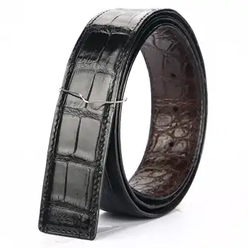 [BATOORAP] 2019 Real High Quality Men Belt Two-sided Crocodile leather Belts Luxury Brand Designer Belts Black - Category 🛒 Apparel Accessories