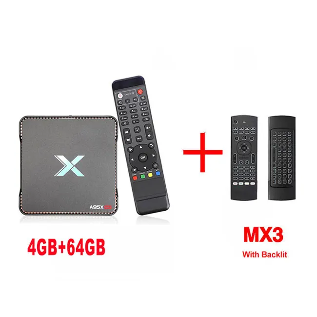 Запись видео Android tv Box A95X MAX X2 4 Гб 64 Гб Amlogic S905X2 2,4G& 5G Wifi BT 4,2 1000M 4K HD Smart tv Box телеприставка - Цвет: 4G 64G MX3-Backlit