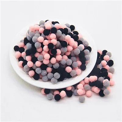 Pompom 8mm Multi Color Mini Pompon Balls DIY for Kids Toys Pompones Manualidades Garment Sewing Home Wedding Craft Supplies 20g - Цвет: 031823