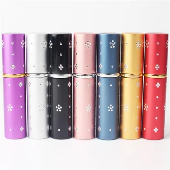 

5ml Diamond Aluminum Spout Bottle Glass Tank Atomizer Perfume Travel Rechargeable