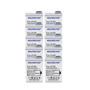 

10PCS 2350mAh LPE8 LP E8 LP-E8 Camera Battery For Canon EOS 700D 650D 600D 550D Kiss X7i X5 X4 X6i Rebel T4i T5i T3i T2i