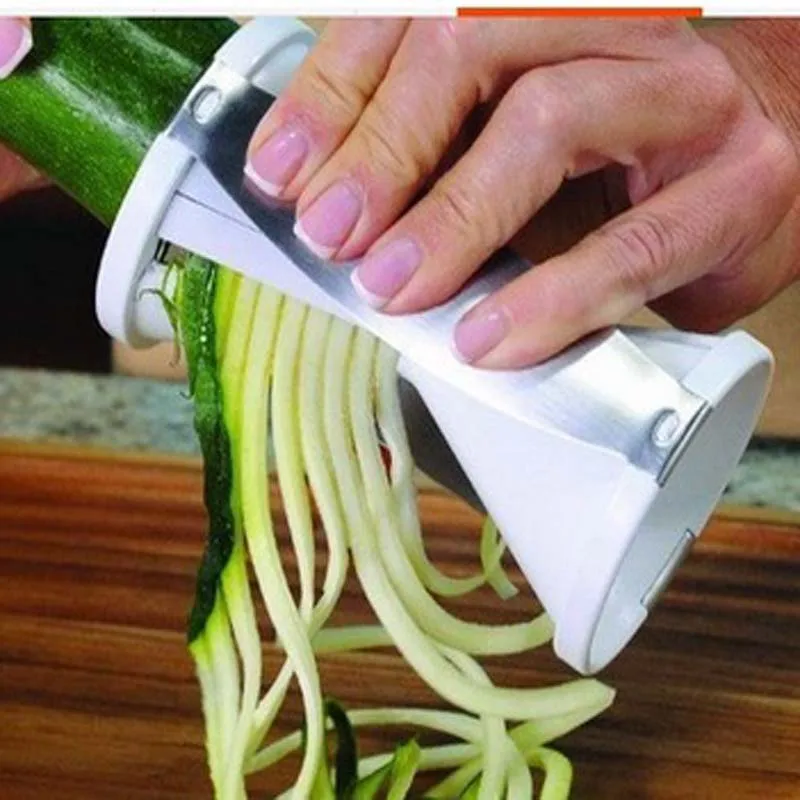 Vegetable Fruit Slicer Spiral Shred Process Device knife Cutter Peeler