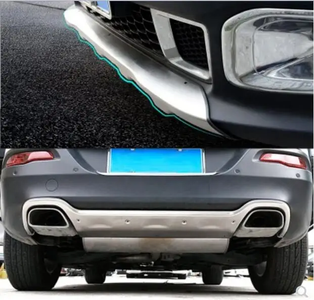 

JIOYNG Stainless Steel CAR FRONT+REAR BUMPERS PROTECTOR GUARD SKID PLATE FIT FOR JEEP Cherokee 2016 2017 2018