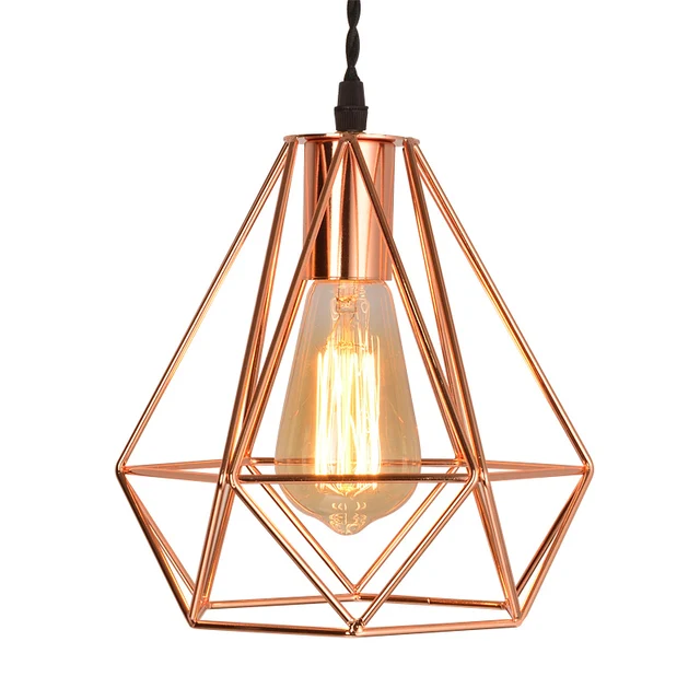 Us 18 9 30 Off Aliexpress Modern Metal Diamond Cage Pendant Light Vintage Rose Gold Birdcage Lamp Creative Hanging For Us 18 9 30 Off Aliexpress Modern Metal Diamond Cage Pendant Light Vintage Rose Gold Birdcage Lamp Creative Hanging For