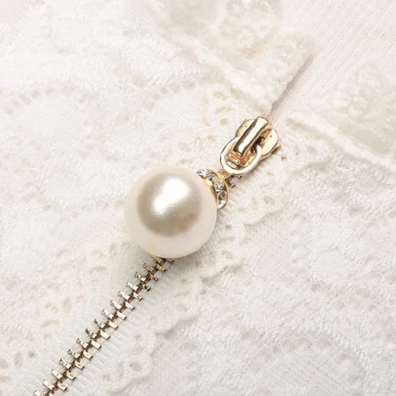 New 2017 Women Black/White Blouses Sexy O-Neck Lace Floral Fashion Ladies Blusas Tops Shirt Clothing Blouses