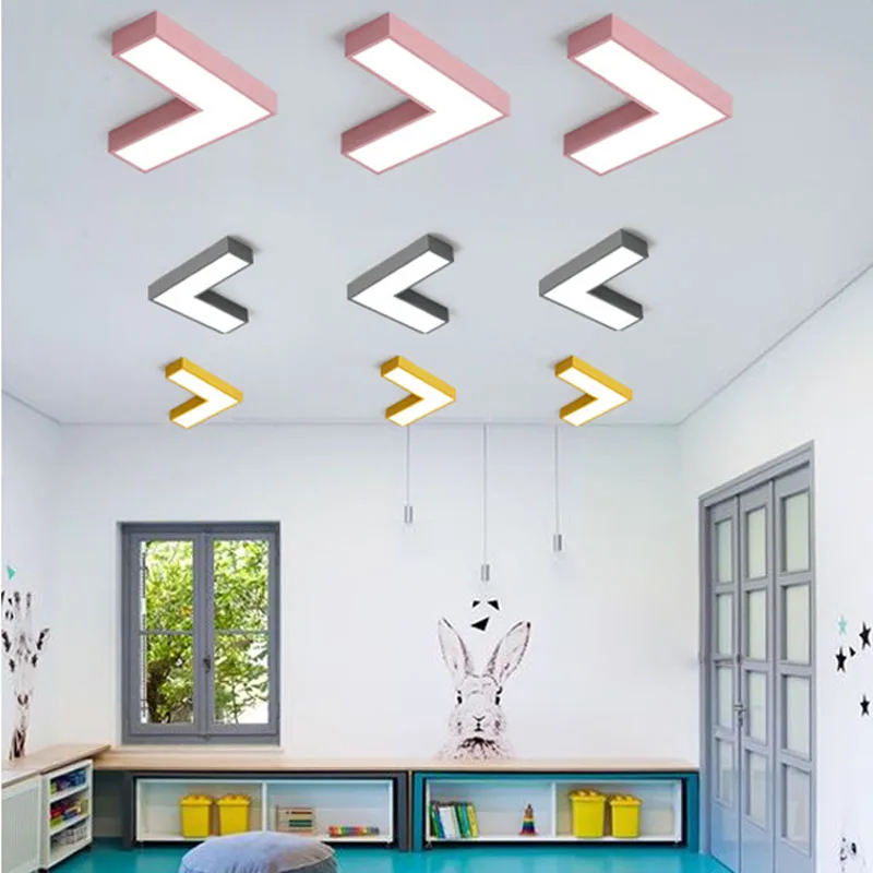 Colorful arrow LED Ceiling lamp Simple Creative Geometry Office Meeting Room Corridor Lighting Living Room Bedroom Lamp image_1